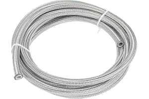 X AUTOHAUX AN6 3 Meters Braided PTFE Stainless Steel Car Oil Fuel Gas Line Hose