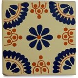 Tumia LAC Maschera in ceramica azteca, commercio equo e solidale, realizzata a mano in Messico, per interni ed esterni, 23 x 23 cm