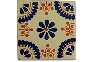 TUMIA LAC Mattonelle Messicane Talavera Fatte a Mano da 10.5 cm - Mattonelle singolo