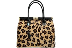 Modarno Borsa a mano In Vera Pelle Cocco + Vero Pelo di Cavallino modello FIRENZE