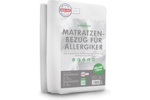‎WELLDORA Welldora ǀ Premium Milbenbezug Matratzen 100x200x20 ǀ Fachärztlich getesteter Allergiker Matratzenschoner ǀ Anti Milben Encasing gegen Milben & Bettwanzen ǀ Allergiker Bettwäsche