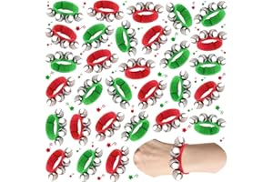30 Pulseras con cascabeles PLULON, Instrumentos de percusión, Bandas navideñas, cascabeles para Tobillos, Juguetes Musicales rítmicos, decoración para Fiestas navideñas