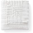 VCNY Home Dublin Cable Knit SUPER SOFT Microfiber Throw Blanket, 50" x 70", White