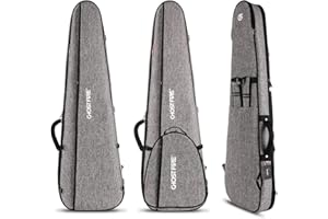 GHOSTFIRE Premium Electric Bass Guitar Gig Bag, Super Thick Padded Backpack Case Fits Precision/Jazz Bass, with Detachable Expansion Pocket – Grey