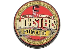 Mobsters Pomade for Men Regular Hold Water Based Deluxe Matte Finish Hair Wax Pro Salon Use Large 140g Tin Lucky Knuckles Edition (Lucky Knuckles)