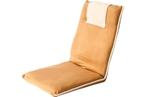 bonVIVO Easy II Fauteuil de Sol Rembourré pour Adultes et Enfants avec Dossier Réglable - Chaise de Sol Pliable, Siège Méditation, Yoga