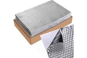 Pamatio Car Sound Deadening Self Adhesive Mat 2mm 80mil, 20 sqft, 20 Sheets Butyl Sound Deadener Mat Noise Dampening Noise Insulation for Car, Trunk, Door, Floor and Ceiling, Silver