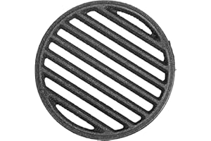SUMNACON Cast Iron Fire Grate Fireplace Grate, Round 19cm BBQ High Heat Charcoal Plate Grill Grate Furnace Grid Replacement Fire Grate Cooking Charcoal Grid