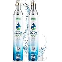 SodaSmart® 2X Premium CO2 Zylinder für SodaStream Crystal, Easy, Aarke ...