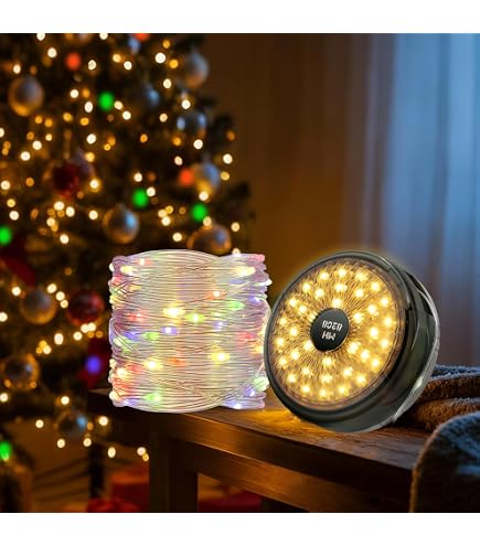 Guirlande Solaire LED 10 M Avec Télécommande - Étanche IP44 - 5 Modes Lumineux - Pour Tente, Jardin, Camping, Caravane