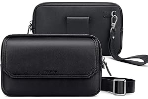 NUOKU Smartphone Gürteltasche, Handytasche Gürtel, Mehrzweck Handy Gürteltasche für iPhone 15 14 13 Pro Max, Halter S23 Plus, Universaltasche großes Telefon (Schwarz)