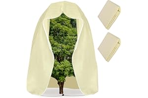 GIONAR 2 Pezzi 200x200cm Copertura Limone Inverno - Protezione Invernale per Piante Grandi - Cappuccio Protezione Piante Inverno - Telo Copripiante Invernale Antigelo con Coulisse e Cerniera
