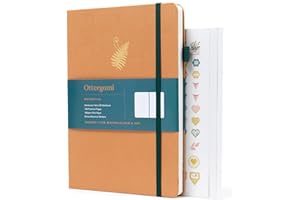 Ottergami B5 Large Blank Notebook - Plain Art Notebook - 180gsm Paper - The Botanical by (Brun Fougère)