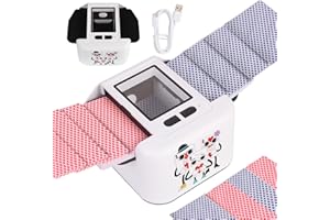 Buldoospok Automatic Card Shuffler 2 Decks, 2000 mAh Built in Rechargeable Battery USB-C Charge, Low Noise Fast Shuffle, Smart Auto Shuffler for UNO Poker Blackjack Skip-Bo Texas Hold'em Skyjo