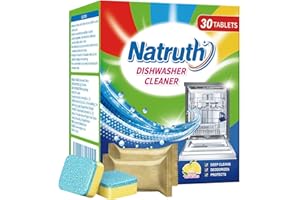 NATRUTH Dishwasher Cleaner And Deodorizer Tablets -30 Pack for Deep Cleaning, Deodorizing & Protecting, Prevents Buildup for Optimal Dishwasher Performance(Lemon)