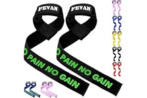 FEVAN Straps Gym - Sollevamento pesi - Cinghie Sollevamento pesi - Powerlifting - Impugnatura Palestra - Peso morto - Sollevamento Straps per donne e uomini