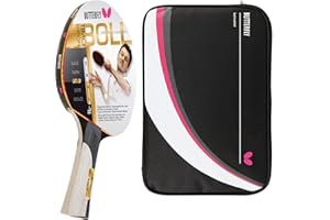 Butterfly® Timo Boll Gold 85020 Tischtennisschläger | Tischtennis Racket Bat TT Hobby & Freizeit | Trainingsschläger für geüpte Spieler | ITTF zertifizierter Pan Asia Belag | konkave Griffform