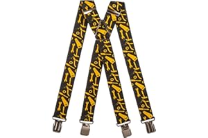 Olata Bretelles Motif Outils – Bretelles Robustes Réglables en X et en Y, 4 cm/5 cm de Large, Idéales pour le Travail et le Quotidien