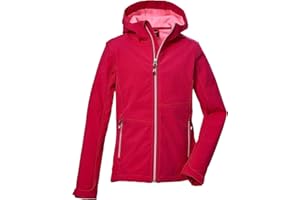 Killtec Mädchen Kow 168 Grls Sftshll Jckt Softshelljacke mit Kapuze/Outdoorjacke ist wasserabweisend