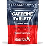 Caffeine 200mg 120 Tablets | Energy Boost & Exercise Support Pre Workout | Improve Focus & Alertness | Vegan UK Made | GMP Ap
