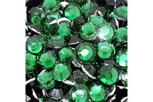 Little Snow Direct® Pack of 1000 Resin Crystal Flat Back Rhinestones Diamante Gems Nail Art & Crafts (Forest Green, 2mm)