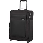 Samsonite Airea 2-Wheels Cabin Luggage 55 cm | Black, expandable soft suitcase, 55H x 40W x 20D cm, 41 L, 1.9 kg, with TSA lo