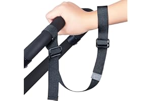 FANTIFANT Security Wrist Strap for prams I Adjustable in Length and Wrist Loop Size I Black with Reflecting Label