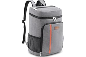 ‎LIFEWIT Lifewit Kosz 36 puszek Plecak chłodzący Izolowany Miękki Lunch Pojemnik na Lunch Plecak Lekki Nieszczelny Torba na Lunch dla Mężczyzn Kobiet Dorosłych do Pracy Pikniki Plaża Kemping, Szary