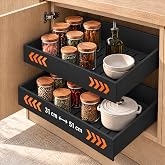 Avix Home Removable Drawer Organizer for Kitchen Pack of 2 | Removable Cupboard Tray Width Adjustable 31-51 cm | No Drilling