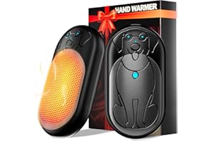 Miaton Calentador de Manos Recargable 2 Piezas, 6000mAh Batería Calentador Portatil Electrico Calentador Manos de Bolsillo, Regalos para Navidad/Camping/Caza/Senderismo
