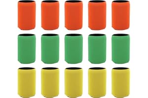 Lwuey Funda Latas Neopreno, Manga Cubierta Cerveza Refresco Cubrelatas Coca Cola Neopreno Silicona Bebida Surtido Lavables Máquina Duradera Botella Fiesta Todo Tipo Aislante Reutilizables 15Piezas