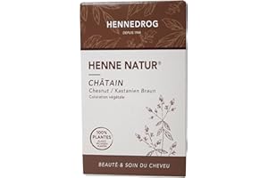 GENERISCH Hennedrog - Henna Chatain Kastanienbraun 90g - Haarfärbemittel auf pflanzlicher Basis in kastanienbraun