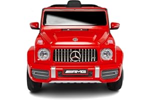 Babycar Mercedes G63 Versione Sport AMG (Rosso) Nuova Versione Macchina Elettrica per Bambini Ufficiale con Licenza 12 Volt Batteria con Telecomando 2.4 GHz Porte Apribili con MP3