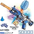 Electric Gel Ball Blaster, High Speed Automatic Splatter Ball Blaster with 40000+ and Goggles, SUPBEC Rechargeable Splatter Ball Toys for Outdoor Activities Game Party Favors, Ak-blue