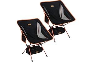 TREKOLOGY Ultralekkie krzesła kempingowe dla dorosłych, Zestaw 2 sztuk, składane krzesła na zewnątrz, krzesła ogrodowe, krzesła piknikowe, przenośne i kompaktowe krzesła kempingowe