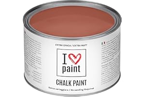 I LOVE PAINT I Love Chalk Paint® couleur Terre Cuite 375 ml - Peinture à la craie - Sans poncer, couleurs meubles, murs et objets - Sans solvants ni formaldéhyde - Sans odeur, à base d'eau