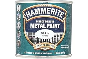 Hammerite 5092886 Direct to Rust Metal Paint with Satin Finish, 750ml, White