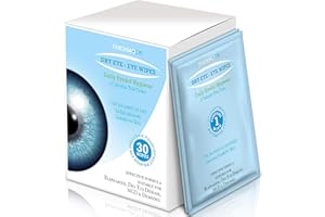 Eye Wipes for Blepharitis & Dry Eyes - Premium Tea Tree Eyelid Wipes for Stye Eye Treatment, Eyelid Dermatitis, Infections & Dry Eye Care - Gentle & Effective, 30x - By ThermoDR
