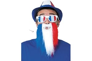 Barbe Supporter Tricolore France Adulte - Taille Unique