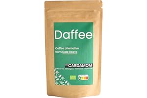 Daffee - Organic Date Coffee Alternative with Natural Cardamom | Caffeine-Free Coffee Replacement - Nutri Score A (250g)