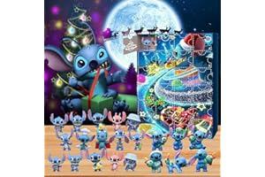 Calendrier de l'Avent de Noël 2023,Calendrier du Compte à Rebours de Noël pour Enfants et Adultes,24 Figurines d'elfe de Dessin Animé Mignonnes,Poupée Adaptée Pour les Cadeau de Noël (A)