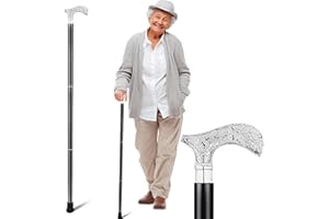 Ajuny Bastón Hecho A Mano para Hombres Mujeres Y Personas Mayores con Mango De Madera Y Latón Ligero Y Duradero Diseño Elegante Regalo Ideal para Adultos