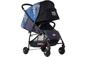 Baciuzzi, passeggino leggero, pieghevole, compatto con chiusura lampo semplice e pratica ad una mano, passeggino accessoriato, traspirante, BX Voiage Orablu