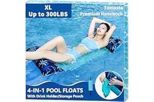 TOMASTA Fabric Pool Floats Adult, Lake Floats for Swimming Pool, XL Size Mesh Premium Pool Hammock,Water Inflatable Lounger-Chair-Raft-Drifter-Saddle,Luxury Inflatable Pool Float