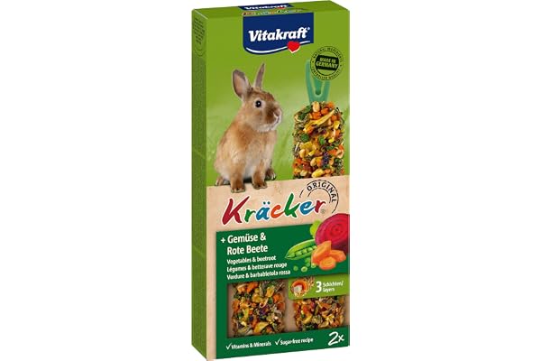 Vitakraft Kräcker - Friandise pour Lapin Nain aux légumes- 1x2