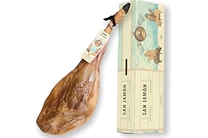 SAN JAMON SAN JAMÓN. Jambon de Cebo Ibérique 50% Race Ibérique. Patte de Jambon Ibérique Gran Reserva d'Elaboration Artisanale avec un Affinage Moyen de 36 Mois en Séchoir Naturel.