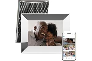 Nixplay Cadre photo numérique intelligent 9,7 pouces avec WiFi et affichage 2K (W10G) - Métal - Partagez instantanément des photos et des vidéos par e-mail ou via l'application - Préchargez le contenu