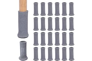 Ezprotekt 24pcs de Chaussette Chaise pour Pieds de Chaise, Pieds de Meubles, Patins Antidérapants pour Convient aux Pieds de Chaise de 1 "à 2" de Diamètre, Gris