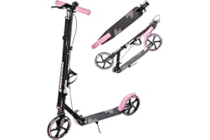 Raven - Monopattino per bambini, adulti - Scooter - Monopattino freestyle - Pieghevole, regolabile, tracolla per il trasporto, campanello