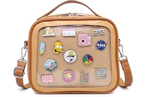 RAINBOW SMILE Ita Bag Kawaii Crossbody Purse Bag Messenger Clear Shoulder Bags Pin Display Bag